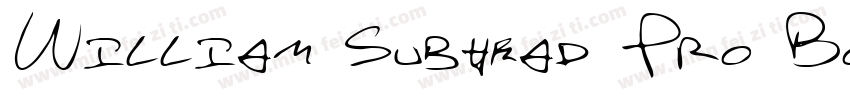 William Subhead Pro Bold字体转换